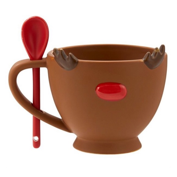 Indigo Other - Christmas/Holiday Reindeer Mug with Spoon